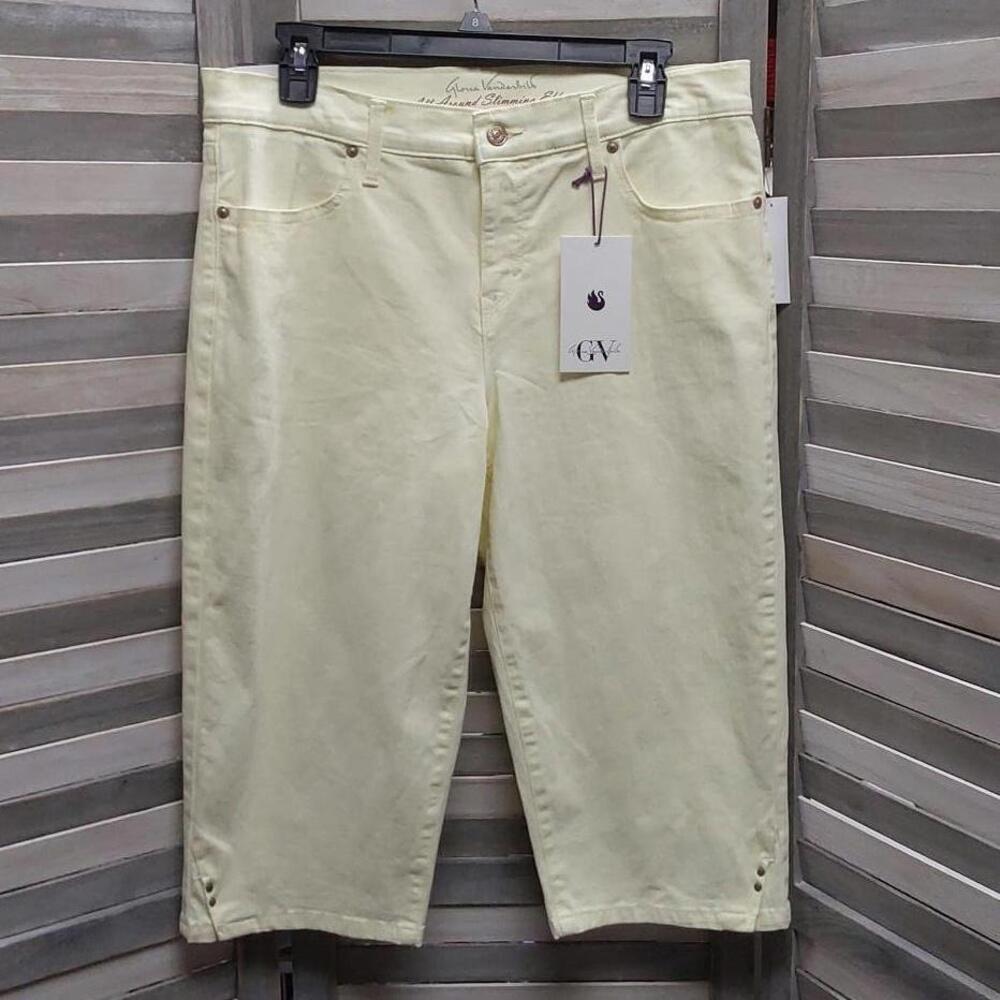 Stylish Yellow Capris | Gloria Vanderbilt | 8